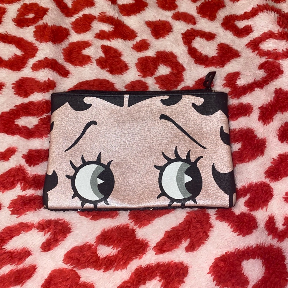 Betty Boop Pink and Black Makeup Bag